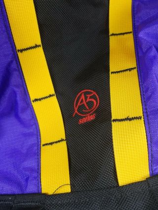 The North Face A5 Alpine Pack.  Vintage,  Rare.  Black,  Purple,  Yellow.  100 Nylon 8