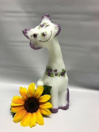 Fenton Alley Cat Rare Violets In The Snow Limited 16 Out Of 25