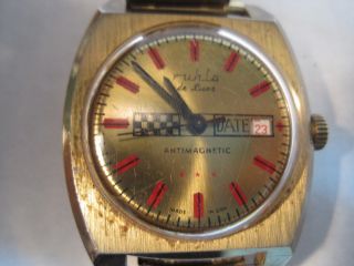 Vintage Ruhla De Luxe Atomatic Mens Watch Germany Made