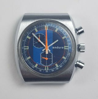 Endura Chronograph Chronometer Military Mens Swiss Watch