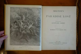 John Milton ' s Paradise Lost Illustrated by Gustave Dore,  oversized antique 5
