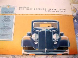 Very Rare Full Color 1933 Packard Eight Car Brochure Featuring 13 Models 3