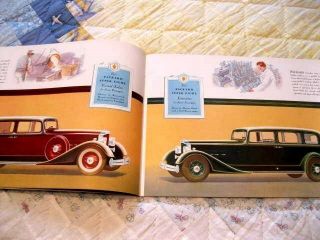 Very Rare Full Color 1933 Packard Eight Car Brochure Featuring 13 Models 4