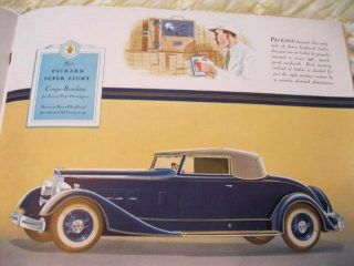 Very Rare Full Color 1933 Packard Eight Car Brochure Featuring 13 Models 6