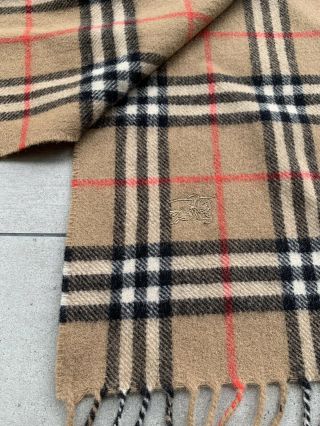 Burberrys Of London Classic Vintage Check 100 Wool Scarf 2