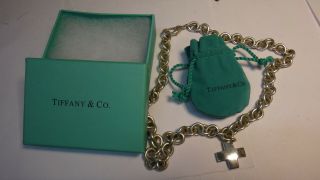 Vintage Tiffany & Co Sterling Silver Necklace With Roman Cross L@@k