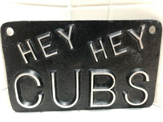 Chicago Cubs Mlb Baseball Antique License Plate Frame From The 60’s