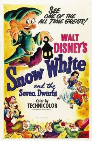Vintage Movie 16mm Snow White And The Seven Dwarfs Feature 1937 Disney Film