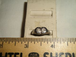 Vintage 18k White Gold And Diamond Ring,  Size 5.  5,  1.  9 - Grams