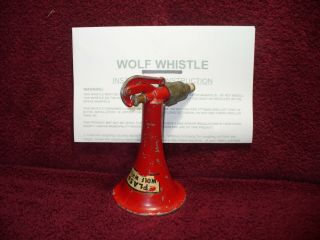Vtg Horn Rare 40s 50s Flash Wolf Whistle Intake Manifold Vacuum Ratrod Accessory