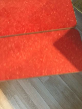 Vintage 1950 Red Retro Formica Dinette Kitchen Table Made In the USA 2