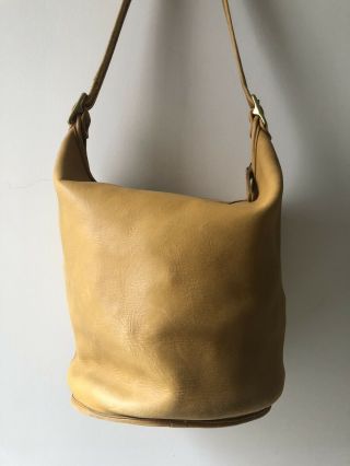 Coach Vintage 9085 Natural Gold X - Large Bucket Duffle Feed Bag