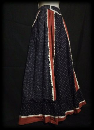 Vintage 70s Ditsy Floral Calico Maxi Skirt Cotton Long Gunne Sax Boho Prairie Xl