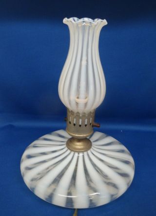 Vintage Fenton Boudoir Lamp French Opalescent