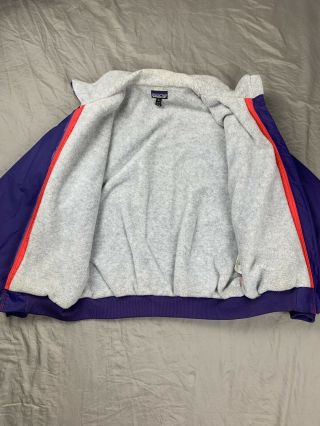 Vtg Patagonia Jacket With Fleece Lining Men’s Size L MADE IN USA Purple/Gray EUC 7