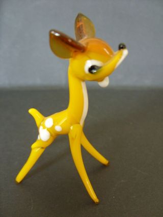 Vintage Collectable 1960s Murano Glass Animals 1 Deer / Bambi