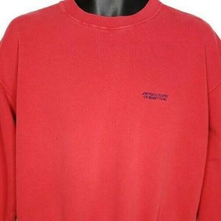 United Colors Of Benetton Sweatshirt Vintage 80s Made In Italy Size Medium
