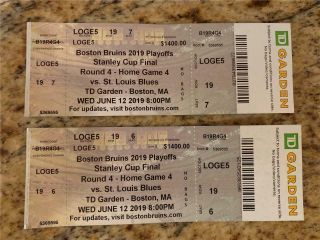 Rare 2 2019 Stanley Cup Finals Game 7 Tickets Blue Vs Bruins Fv $1,  400 Each