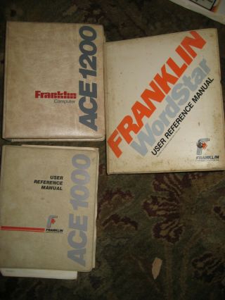 Rare Vintage Franklin Ace 1000/1200/wordstar Manuals