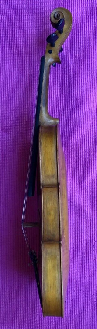 Antique Old American Folk Art Violin Frontier Days Awesome 3