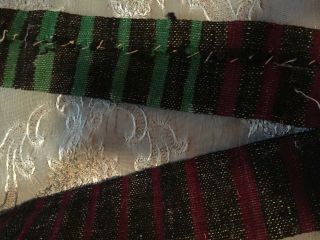 Vintage Handmade Sash With Metallic Threads 2