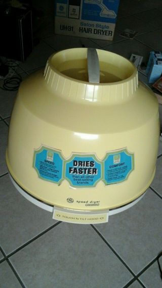 Vtg Ge General Electric Portable Salon Style Hair Dryer.  Minty Cond.  Vtg Ge Usa