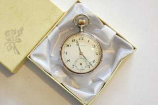 Vintage Helvetia (koh - I - Noor) 800 Silver Pocket Watch From Around 1930
