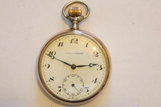 Vintage HELVETIA (KOH - I - NOOR) 800 Silver Pocket Watch From Around 1930 3
