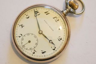 Vintage HELVETIA (KOH - I - NOOR) 800 Silver Pocket Watch From Around 1930 4
