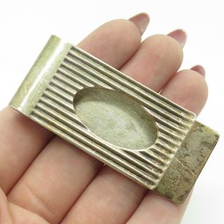 Vtg Italy 925 Sterling Silver Classic Large Money Clip
