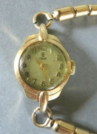Vintage Rolex Tudor 9ct Gold Ladies Wrist Watch