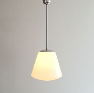 Large Opaline Pendant Lamp Design By Gispen 1950s Bauhaus School Lamp Giso