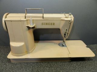 Vintage Singer 301A Sewing Machine Long Bed w/Case Buttonholer Zigzagger & MORE 5