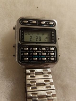 Rare Vintage Casio Cd 401 Calculator Data Bank Light Digital Watch 246 Japan M