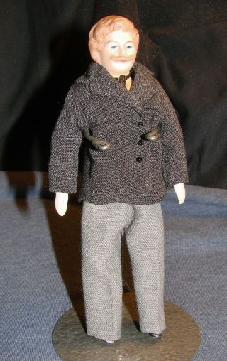 Outstanding Antique Male Dollhouse Doll Circa 1800 
