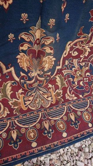 DELICIEUX ANTIQUE FRENCH CHATEAU TAPESTRY PORTIERE CURTAIN PANEL c1850 2