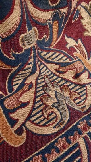 DELICIEUX ANTIQUE FRENCH CHATEAU TAPESTRY PORTIERE CURTAIN PANEL c1850 5
