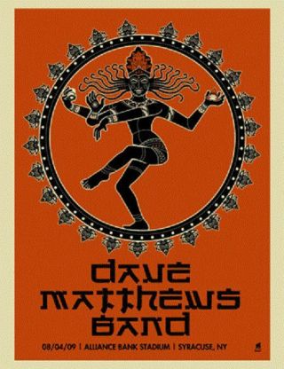 Dave Matthews Band Poster 09 Syracuse Ny Signed & Numbered /600 Rare