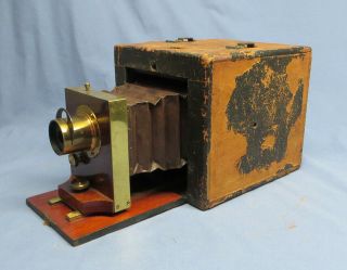 Rare Antique Rochester Optical / Premier Folding 4x5 Camera w/Film Holders GC 2