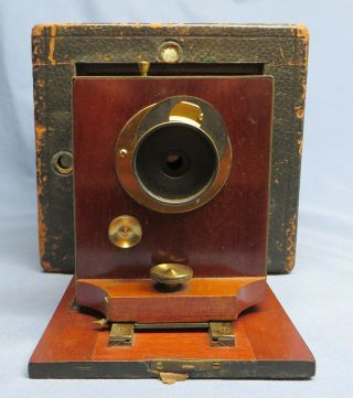 Rare Antique Rochester Optical / Premier Folding 4x5 Camera w/Film Holders GC 3