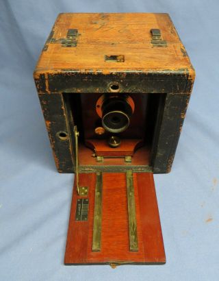 Rare Antique Rochester Optical / Premier Folding 4x5 Camera w/Film Holders GC 4