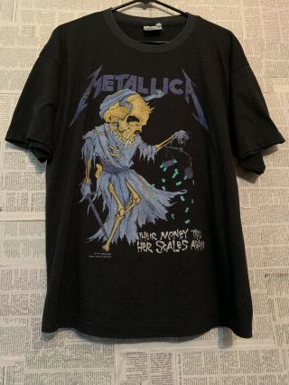 Vtg 80s Metallica Pushead Rock Band T - Shirt