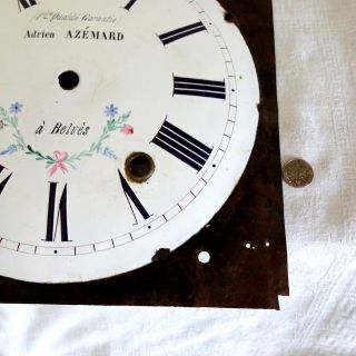 Antique Clock Face Flowered White French Vintage Blue France Home Wall Decor 3