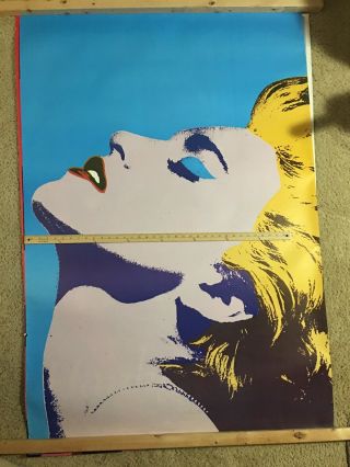 Rare 1986 Uk Vintage Subway Promo Poster Madonna True Blue Andy Warhol Style
