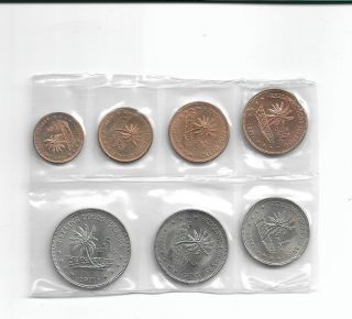 Rare 1977 Keeling Cocos Island 7 Coin Unc Set