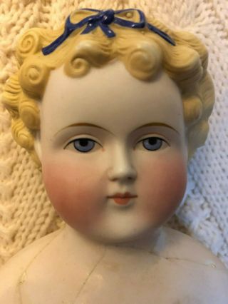 Antique Parian Doll - Needs Restoration - 24 " Tall