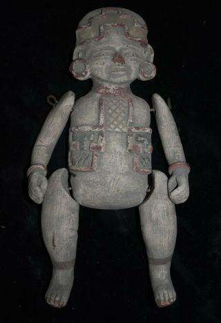Orig $1099 Wow Pre Columbian Mayan Figure Moving Arms,  Legs 7in Prov