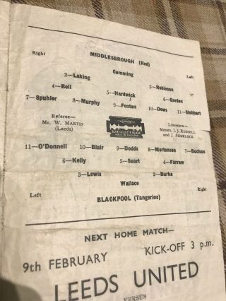 Vintage Blackpool v Middlesbrough FA CUP REPLAY Football programme 1945/46 3