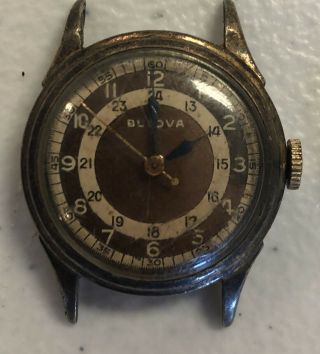 Vintage Bulova Selfwinding Military Doctor Nurse Watch Quality Non Running