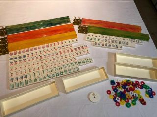 Vintage - Extremely Rare Crisloid Plastic 164 Tile American Mahjong Set